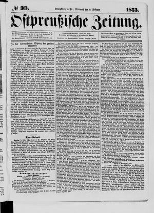 Ostpreußische Zeitung vom 09.02.1853