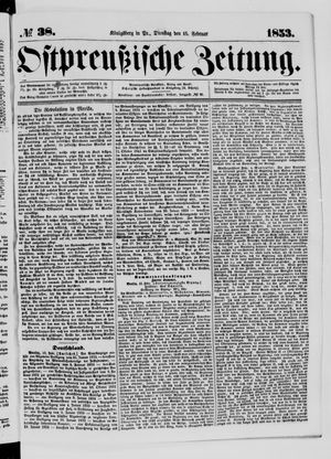 Ostpreußische Zeitung vom 15.02.1853