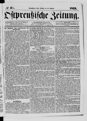 Ostpreußische Zeitung vom 18.02.1853