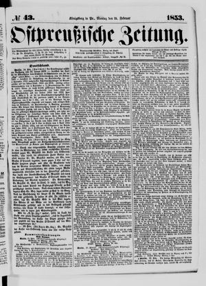 Ostpreußische Zeitung vom 21.02.1853