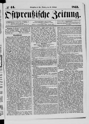 Ostpreußische Zeitung vom 22.02.1853