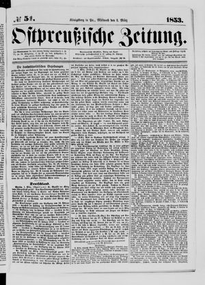 Ostpreußische Zeitung vom 02.03.1853