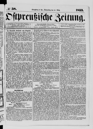 Ostpreußische Zeitung vom 10.03.1853