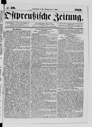 Ostpreußische Zeitung vom 11.03.1853