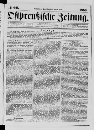 Ostpreußische Zeitung on Mar 19, 1853