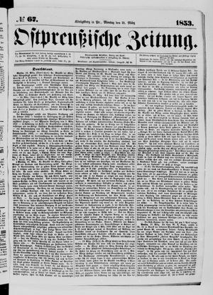 Ostpreußische Zeitung on Mar 21, 1853