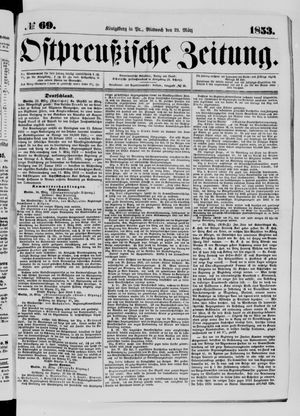 Ostpreußische Zeitung vom 23.03.1853