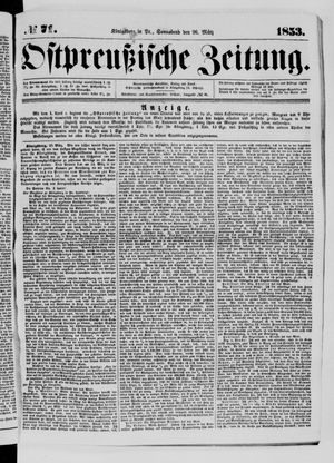 Ostpreußische Zeitung vom 26.03.1853