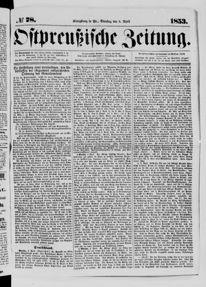 Ostpreußische Zeitung vom 05.04.1853