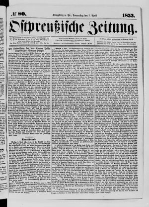 Ostpreußische Zeitung vom 07.04.1853