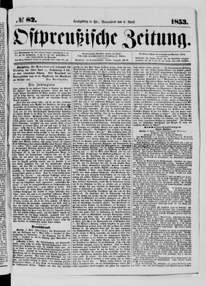 Ostpreußische Zeitung vom 09.04.1853