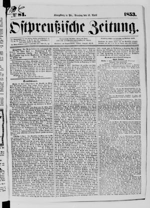 Ostpreußische Zeitung on Apr 12, 1853