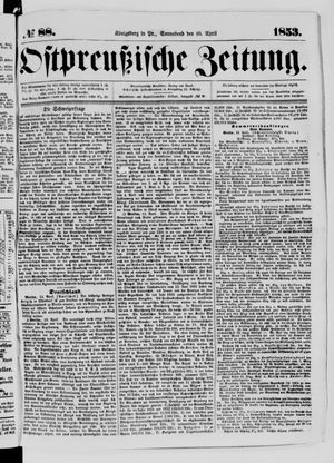 Ostpreußische Zeitung vom 16.04.1853