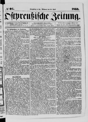 Ostpreußische Zeitung vom 20.04.1853