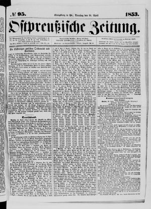 Ostpreußische Zeitung on Apr 26, 1853