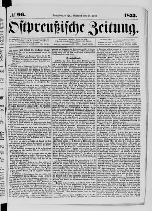 Ostpreußische Zeitung on Apr 27, 1853