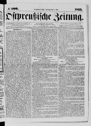 Ostpreußische Zeitung vom 01.05.1853