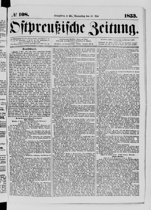 Ostpreußische Zeitung on May 12, 1853