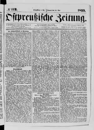 Ostpreußische Zeitung on May 18, 1853