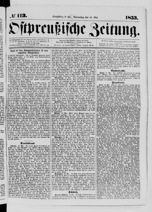Ostpreußische Zeitung on May 19, 1853