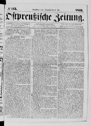 Ostpreußische Zeitung vom 21.05.1853