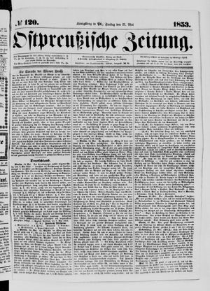 Ostpreußische Zeitung vom 27.05.1853