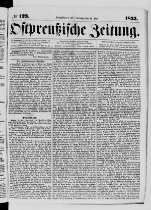 Ostpreußische Zeitung on May 31, 1853
