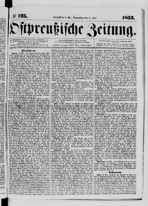 Ostpreußische Zeitung vom 02.06.1853