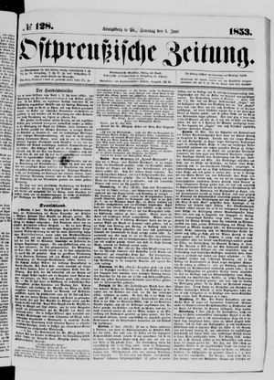 Ostpreußische Zeitung vom 05.06.1853