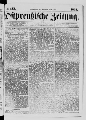 Ostpreußische Zeitung on Jun 11, 1853