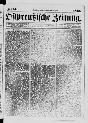 Ostpreußische Zeitung vom 12.06.1853