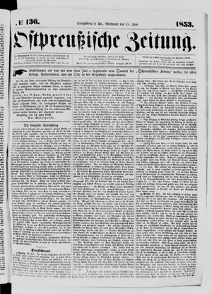 Ostpreußische Zeitung vom 15.06.1853