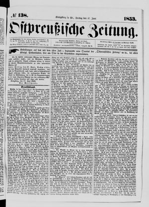 Ostpreußische Zeitung vom 17.06.1853