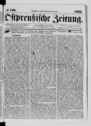 Ostpreußische Zeitung on Jun 29, 1853