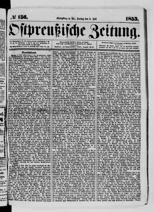 Ostpreußische Zeitung vom 08.07.1853