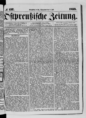 Ostpreußische Zeitung vom 09.07.1853