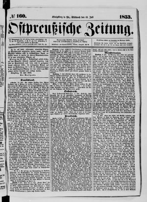 Ostpreußische Zeitung on Jul 13, 1853