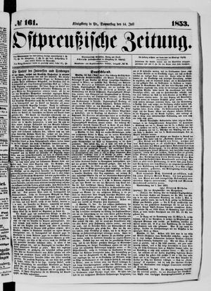 Ostpreußische Zeitung vom 14.07.1853