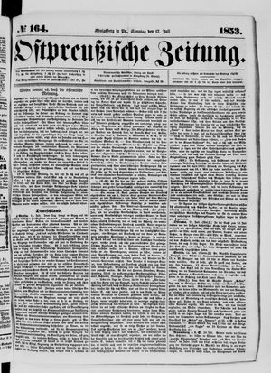Ostpreußische Zeitung vom 17.07.1853