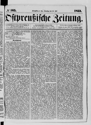 Ostpreußische Zeitung on Jul 19, 1853