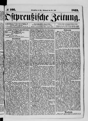 Ostpreußische Zeitung on Jul 20, 1853