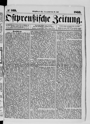 Ostpreußische Zeitung vom 23.07.1853