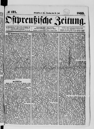 Ostpreußische Zeitung vom 26.07.1853