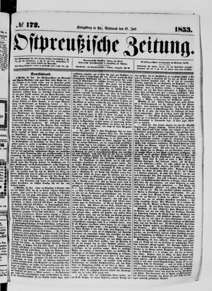 Ostpreußische Zeitung vom 27.07.1853