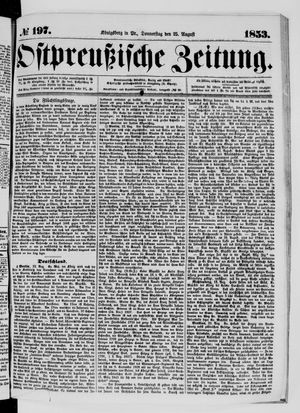 Ostpreußische Zeitung on Aug 25, 1853