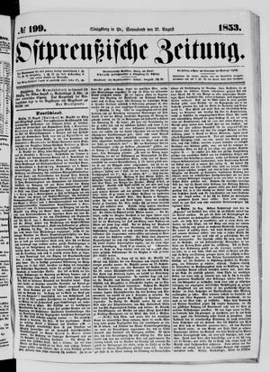 Ostpreußische Zeitung vom 27.08.1853