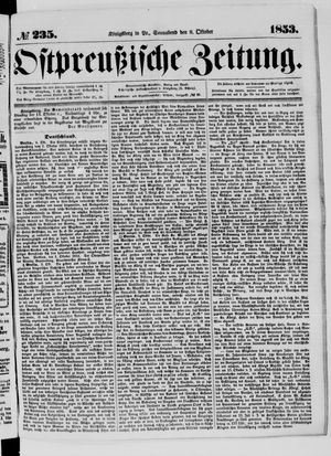 Ostpreußische Zeitung vom 08.10.1853