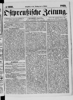 Ostpreußische Zeitung vom 11.10.1853