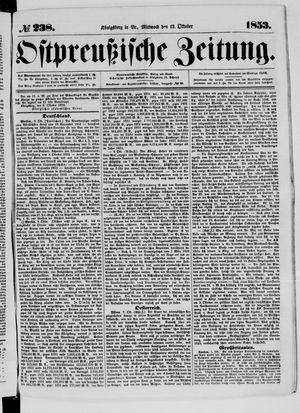 Ostpreußische Zeitung vom 12.10.1853