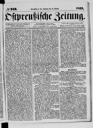 Ostpreußische Zeitung on Oct 16, 1853